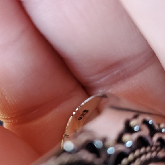 New Labradorite & Tsavorite 925 Silver Statement Ring. - Picture 14 of 16